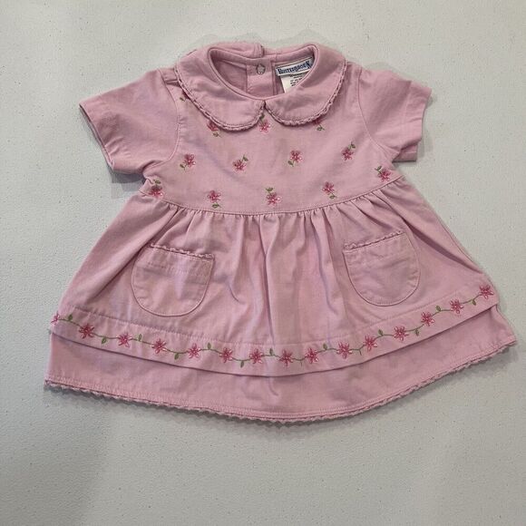 Buster Brown Pink Embroidered Floral Print Size‎ 12 Months - Picture 1 of 4